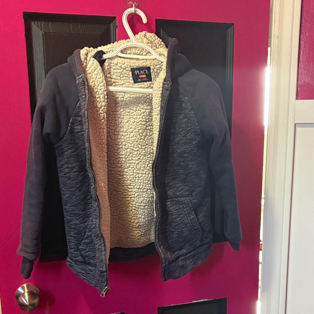 Dark Blue Fleece-Lined Jacket
